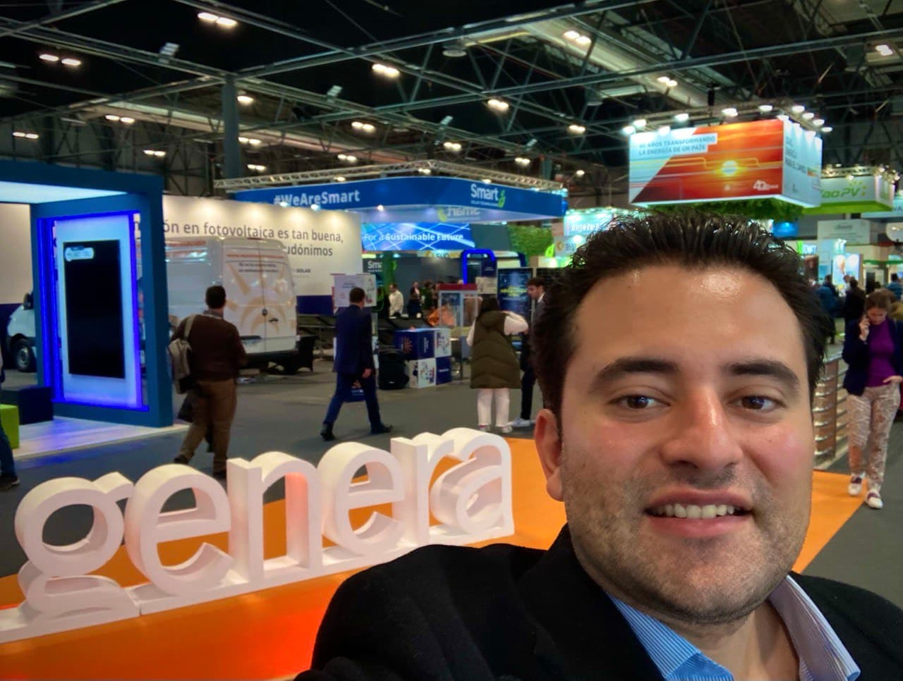 Felipe Branch at renewable energy supply chain trade fair in Madrid, Spain